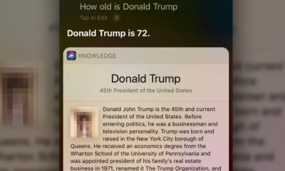 Siri’s latest glitch shows Donald Trump’s age as a penis